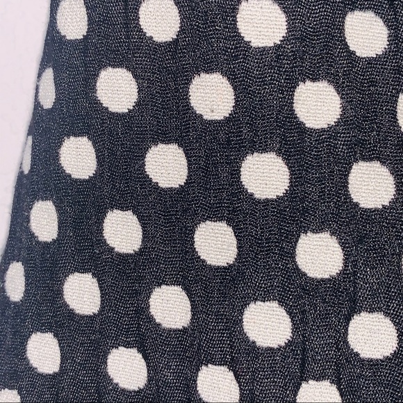Zara polka dot a-line dress black white mini short capped sleeve - Picture 6 of 14